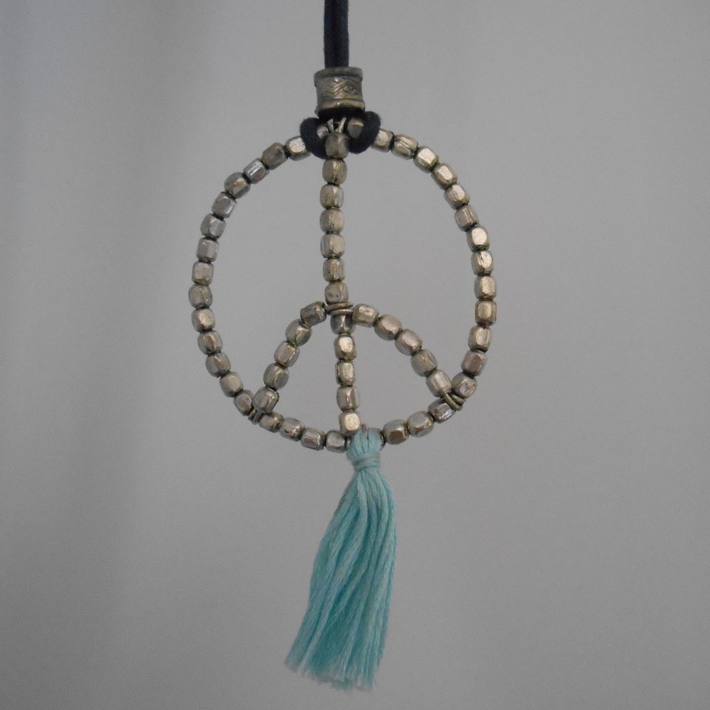 Z&L Peace Sign Statement Necklace